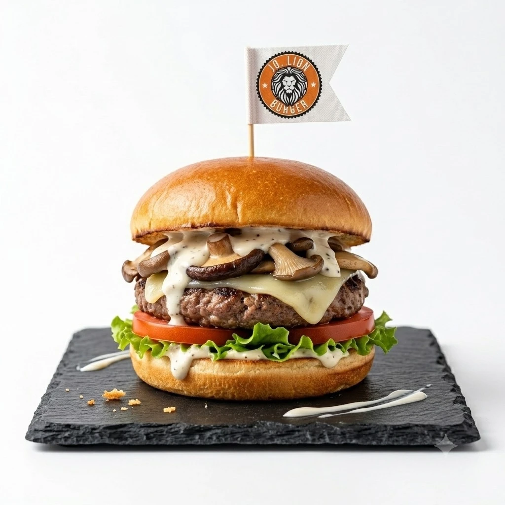 Mushroom Burger Sandwich