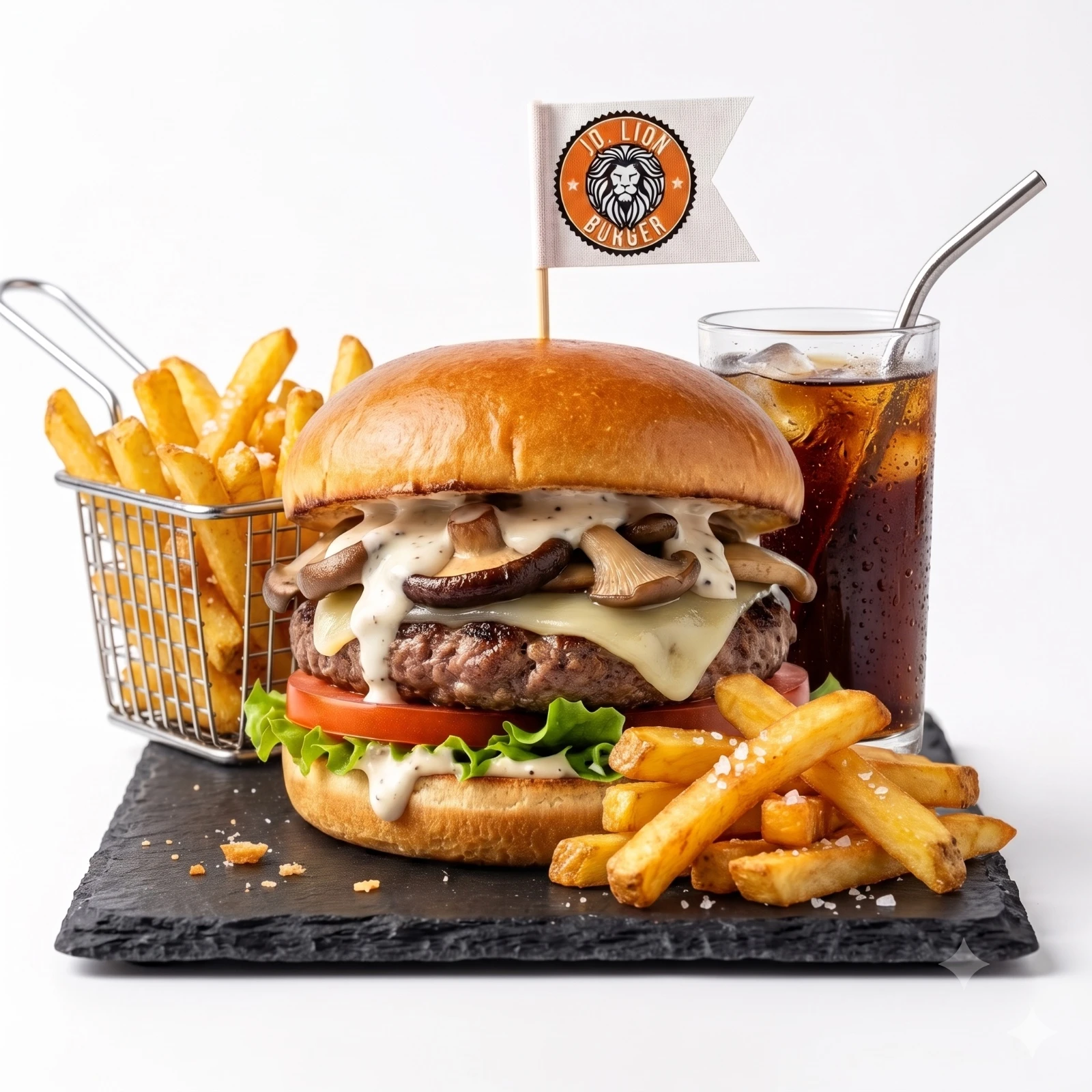 Mushroom Burger Meal